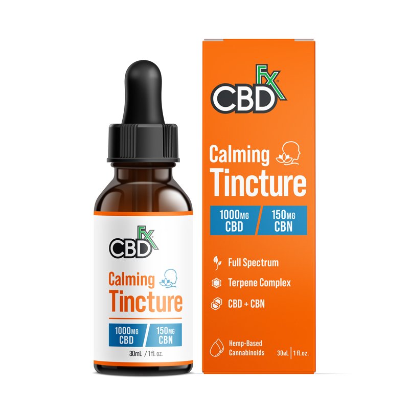 CBDfx, CBD + CBN Oil Calming Tincture, Full Spectrum, 1oz, 150mg