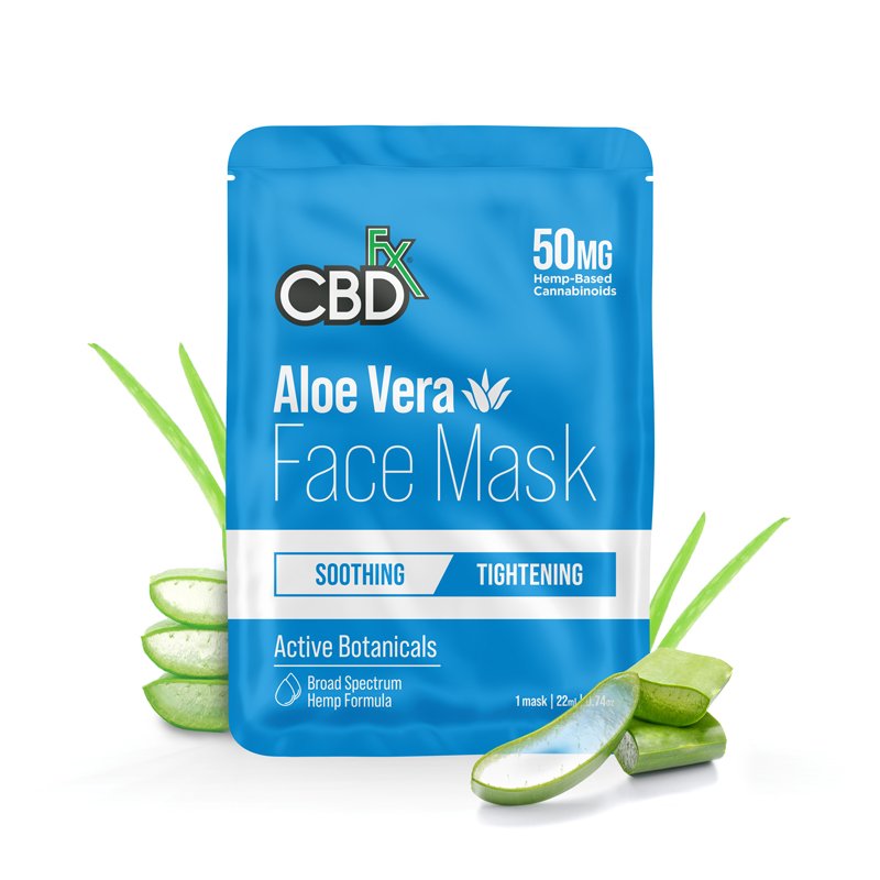CBDfx, CBD Face Mask, Aloe Vera : Tightening, Broad Spectrum THC-Free, 50mg CBD 1