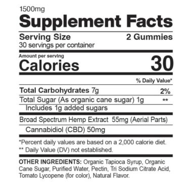 CBDfx Broad Spectrum CBD Gummies with Turmeric and Spirulina