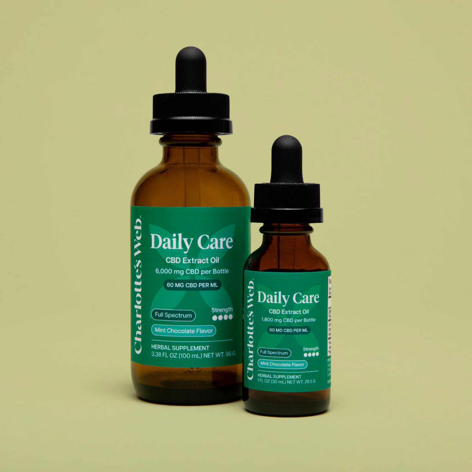 Charlotte’s Web, CBD Oil 60mg, Mint Chocolate, Full Spectrum, 3.38fl oz, 6000mg CBD
