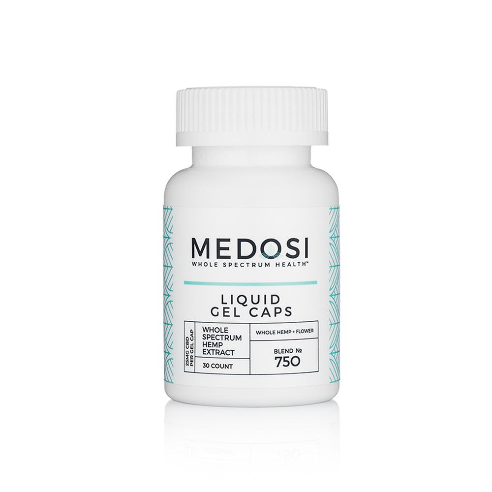 Medosi, CBD Liquid Gel Caps, Full Spectrum, 30ct, 750mg CBD 1
