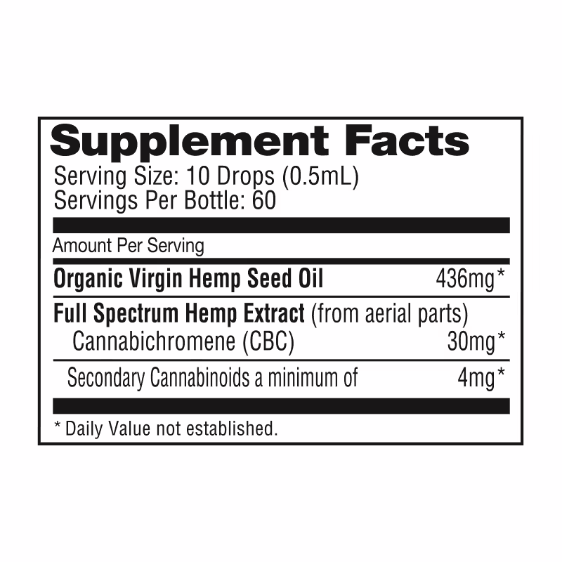 NuLeaf Naturals, CBC Oil, Full Spectrum, 1fl oz, 1800mg CBC