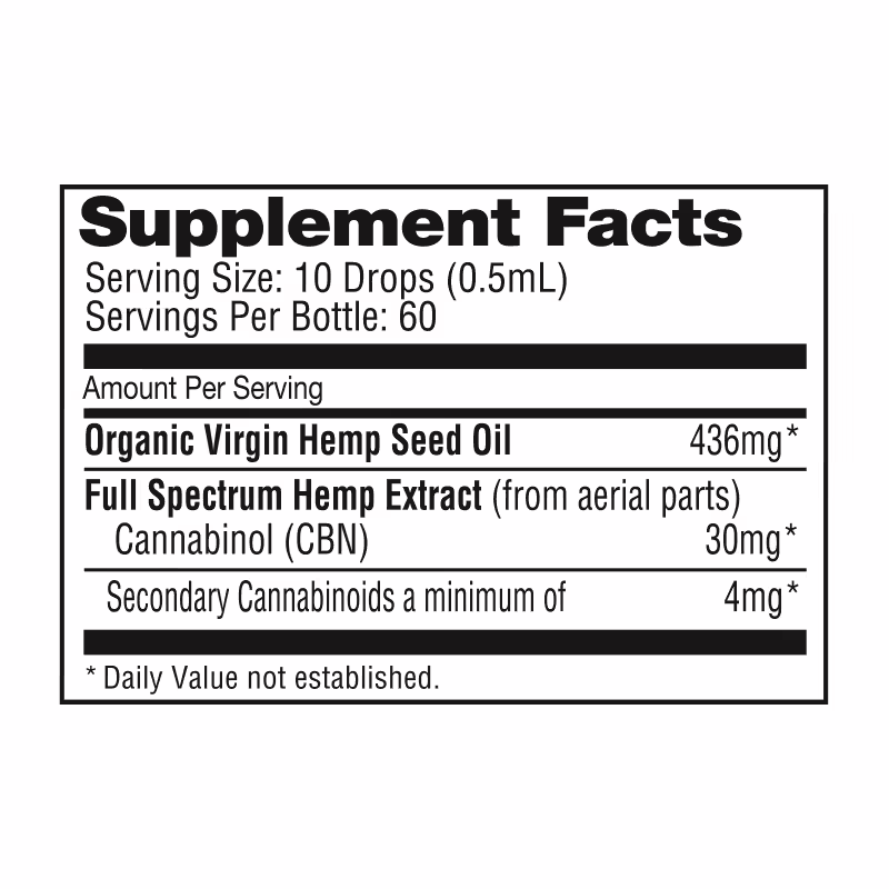 NuLeaf Naturals, CBN Oil, Full Spectrum, 1fl oz, 1800mg CBN