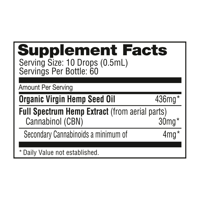 NuLeaf Naturals, CBN Oil, Full Spectrum, 30mL, 1800mg CBN 1