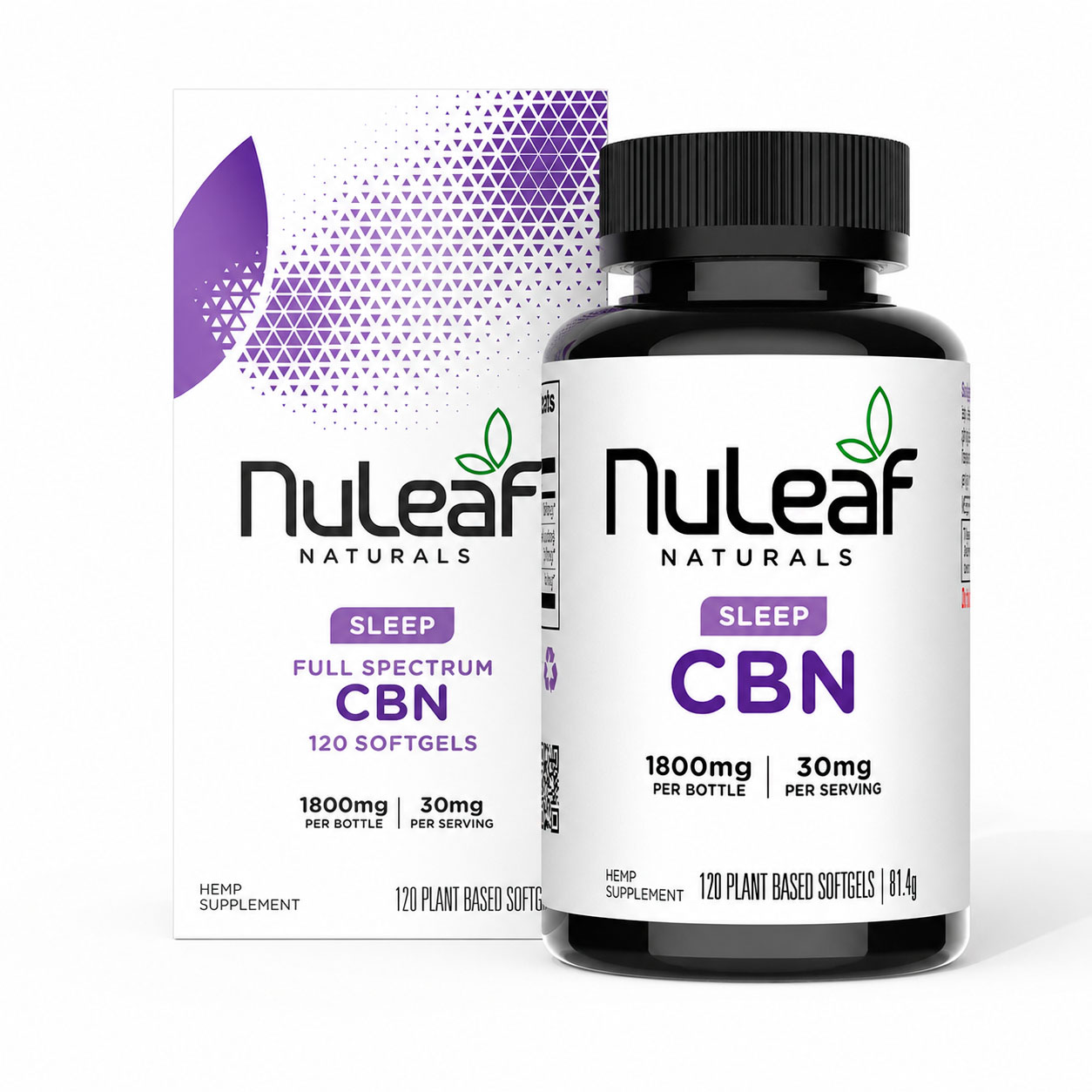 NuLeaf Naturals, CBN Softgels, Full Spectrum, 120ct, 1800mg CBN