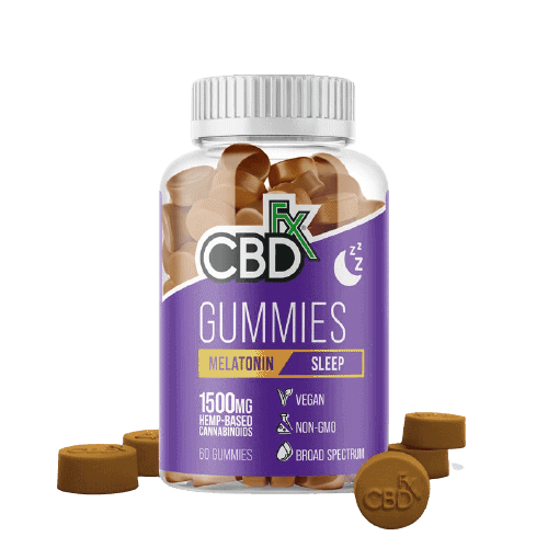 CBDfx, CBD Gummies with Melatonin For Sleep, Broad Spectrum THC-Free, 60ct, 1500mg CBD