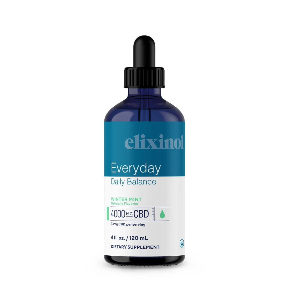 Elixinol, Daily Balance CBD Tincture, Broad Spectrum THC-Free, Winter Mint, 4oz, 4000mg CBD 2