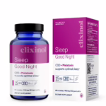 Elixinol, Sleep Good Night CBD Capsules, Full Spectrum, Melatonin, 60ct, 900mg CBD