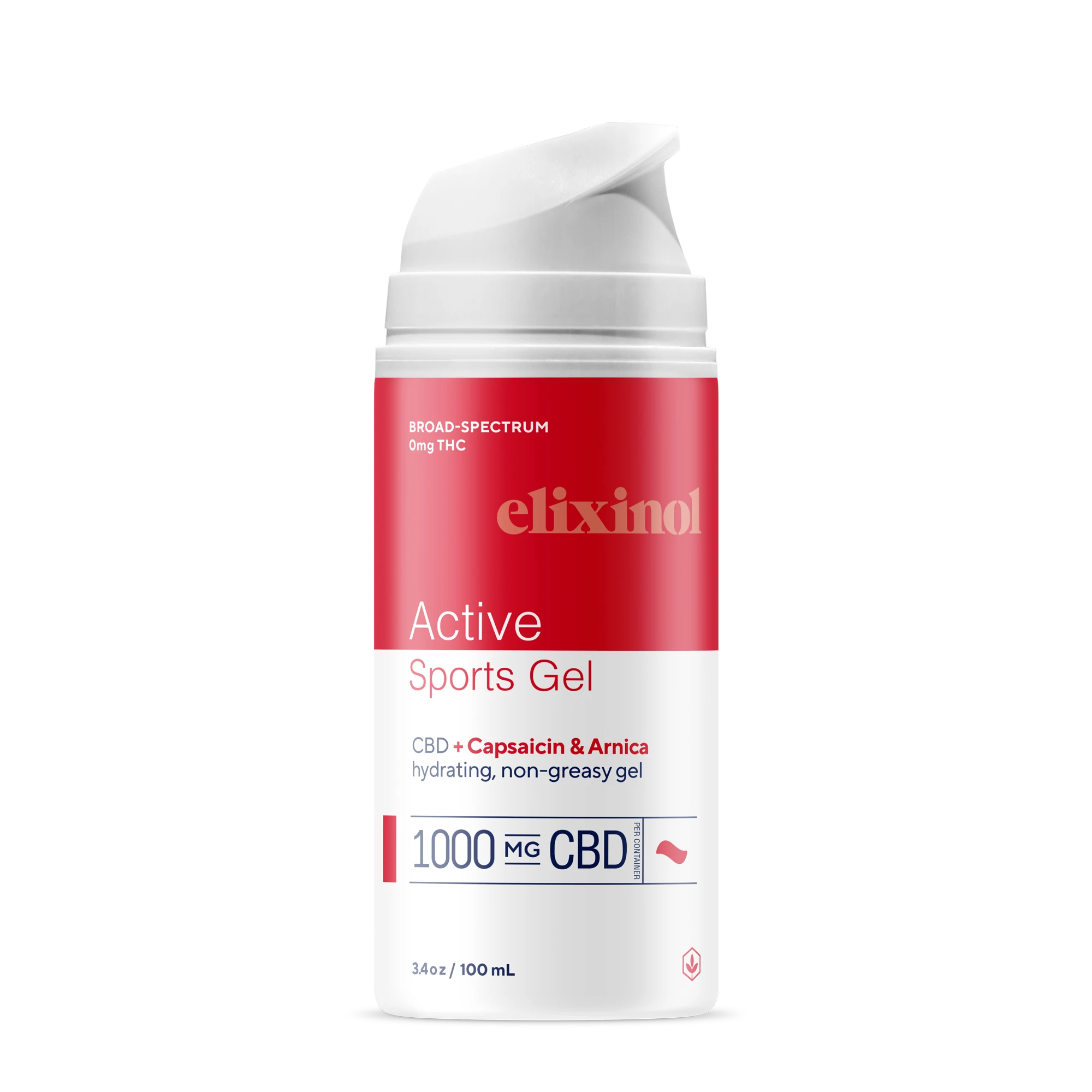 Elixinol, Sports CBD Gel, Broad Spectrum THC-Free, 3.4fl oz, 1000mg CBD