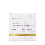 Joy Organics, CBD Bath Bombs, Lavender, Broad Spectrum THC-Free, 4ct, 100mg CBD