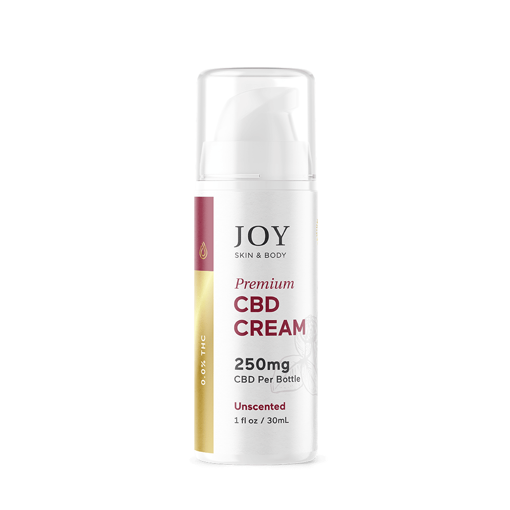 Joy Organics, CBD Cream, Unscented, Broad Spectrum THC-Free, 1oz, 250mg CBD 1