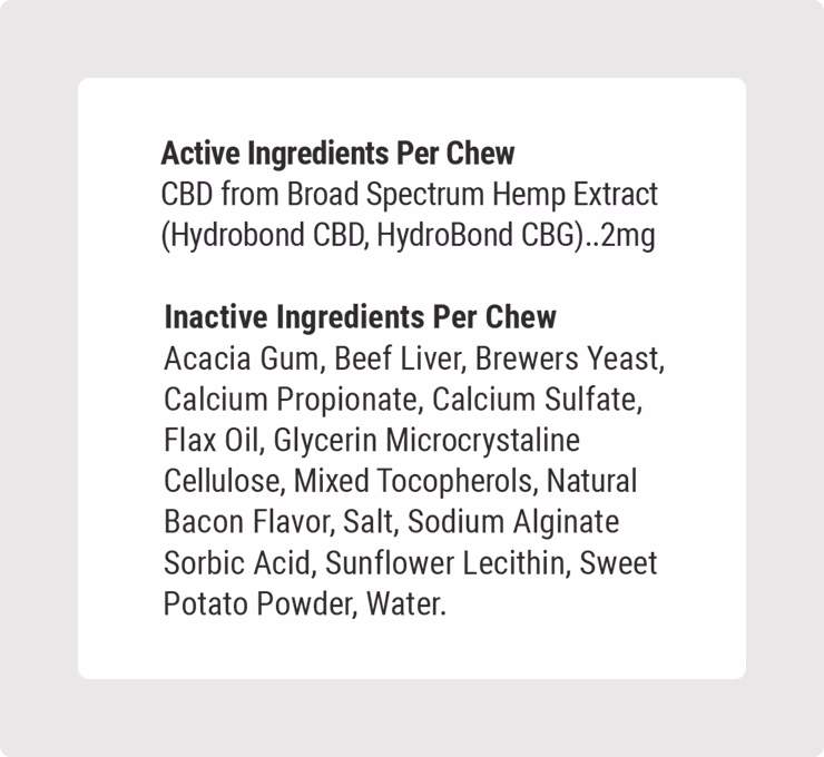 Joy Organics, CBD Dog Chews Treats, Beef Flavored, Broad Spectrum THC-Free, 30ct, 60mg CBD