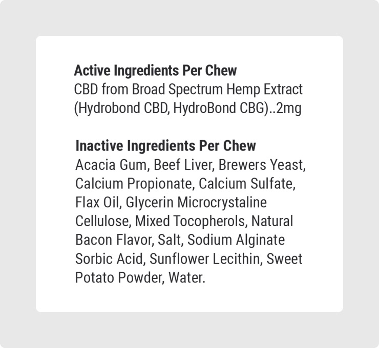 Joy Organics, CBD Dog Chews Treats, Beef Flavored, Broad Spectrum THC-Free, 30ct, 60mg CBD