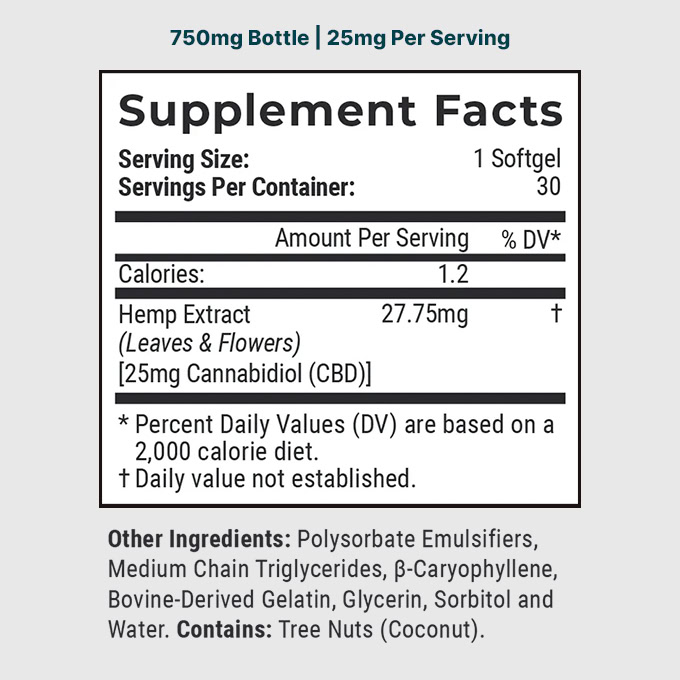 Joy Organics, CBD Softgels, Broad Spectrum THC-Free, 30ct, 750mg CBD