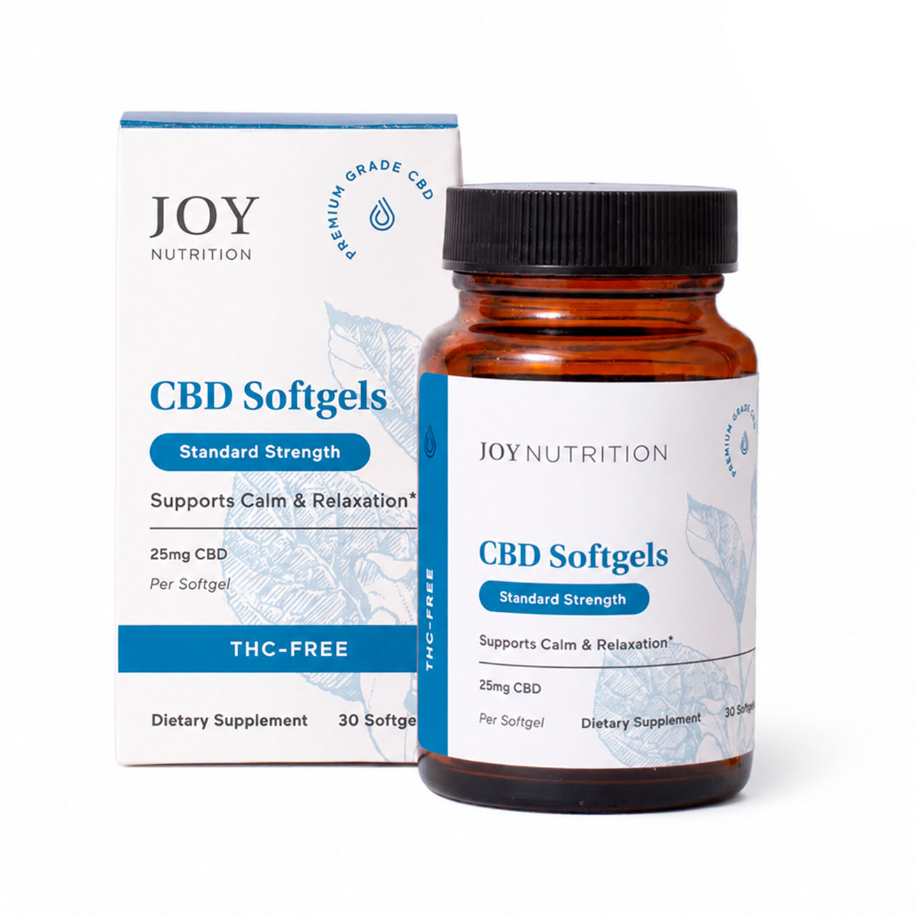 Joy Organics, CBD Softgels, Broad Spectrum THC-Free, 30ct, 750mg CBD Joy Organics, CBD Softgels, Broad Spectrum THC-Free, 30ct, 750mg CBD
