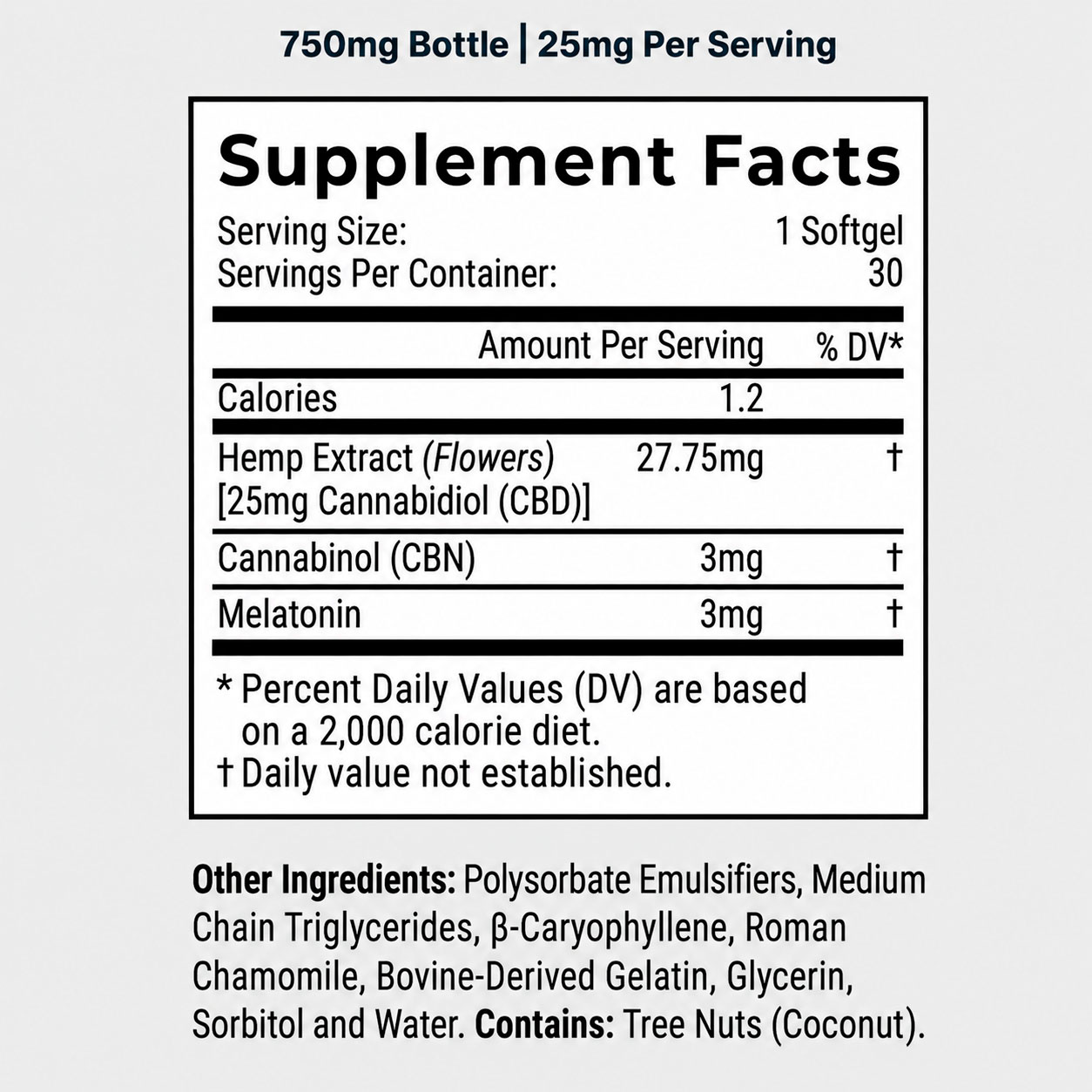 Joy Organics, CBD Softgels with Melatonin + CBN, Broad Spectrum THC-Free, 30ct, 90mg CBN + 750mg CBD
