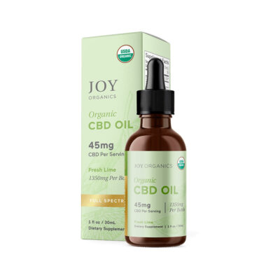 Joy Organics, Fresh Lime Organic CBD Tincture, Full Spectrum, 1fl oz, 1350mg CBD