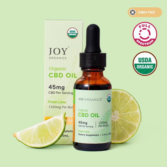 Joy Organics, Fresh Lime Organic CBD Tincture, Full Spectrum, 1fl oz, 2250mg CBD