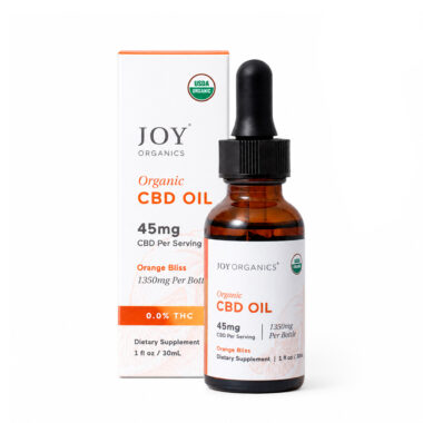 Joy Organics, Orange Bliss Organic CBD Tincture, Broad Spectrum THC-Free, 1fl oz, 1350mg CBD