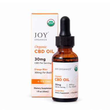 Joy Organics, Orange Bliss Organic CBD Tincture, Broad Spectrum THC-Free, 1fl oz, 900mg CBD