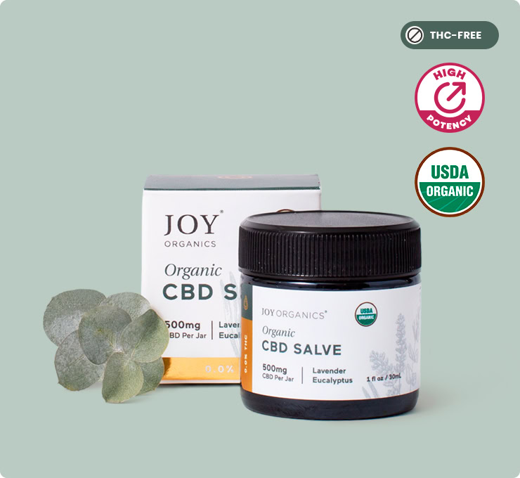 Joy Organics, Organic CBD Salve, Broad Spectrum THC-Free, 1fl oz, 500mg CBD