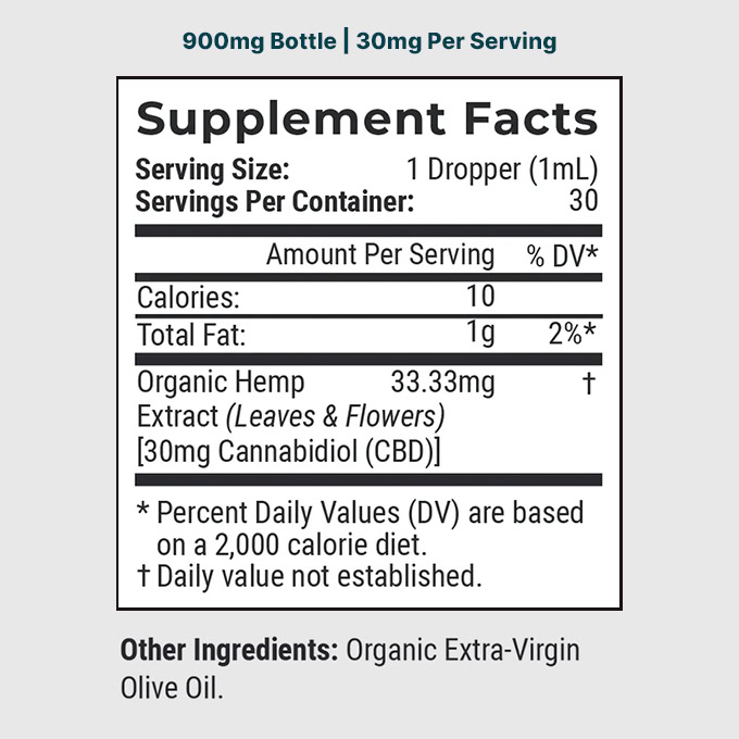 Joy Organics, Unflavored Organic CBD Tincture, Broad Spectrum THC-Free, 1fl oz, 900mg CBD
