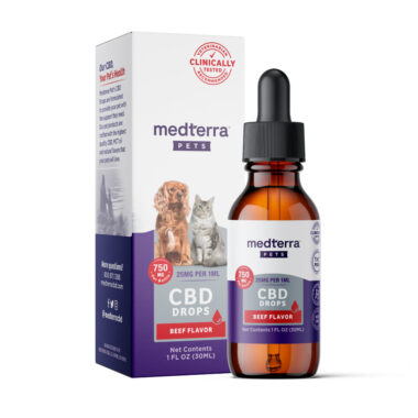 Medterra, CBD Drops for Dogs + Cats, Isolate THC-Free, Beef, 1fl oz, 750mg CBD