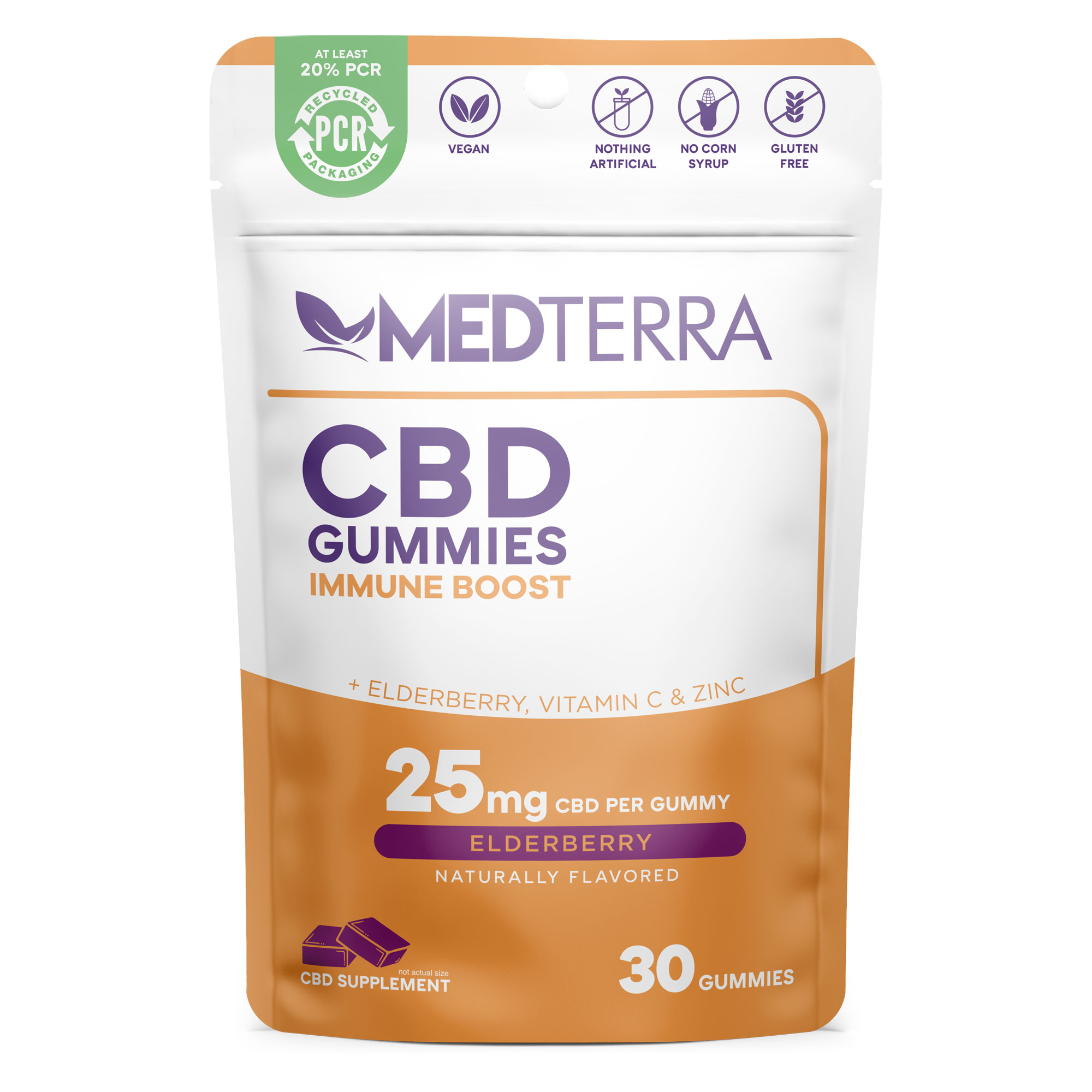 Medterra, CBD Gummies, Immune Boost , Isolate THCFree, Elderberry