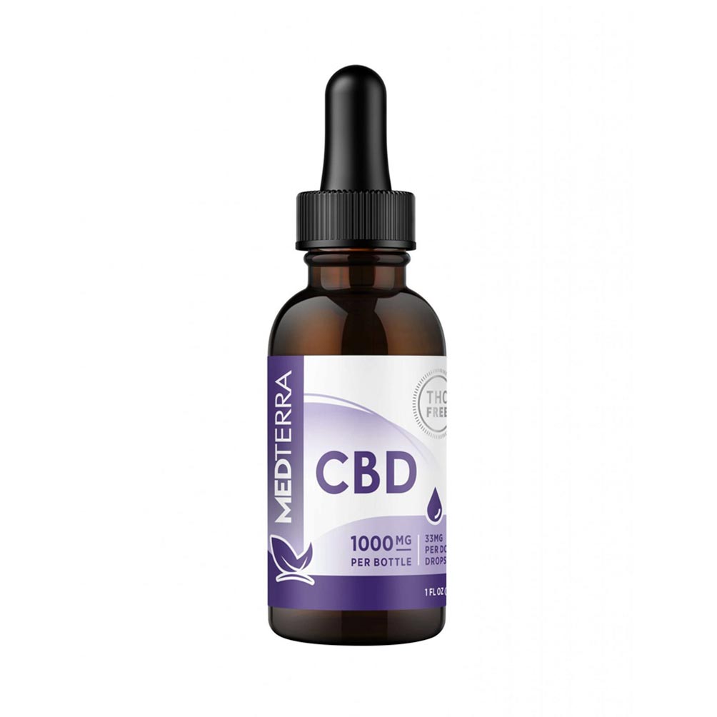 Medterra, CBD Oil, Isolate THC-Free, 1oz, 1000mg CBD