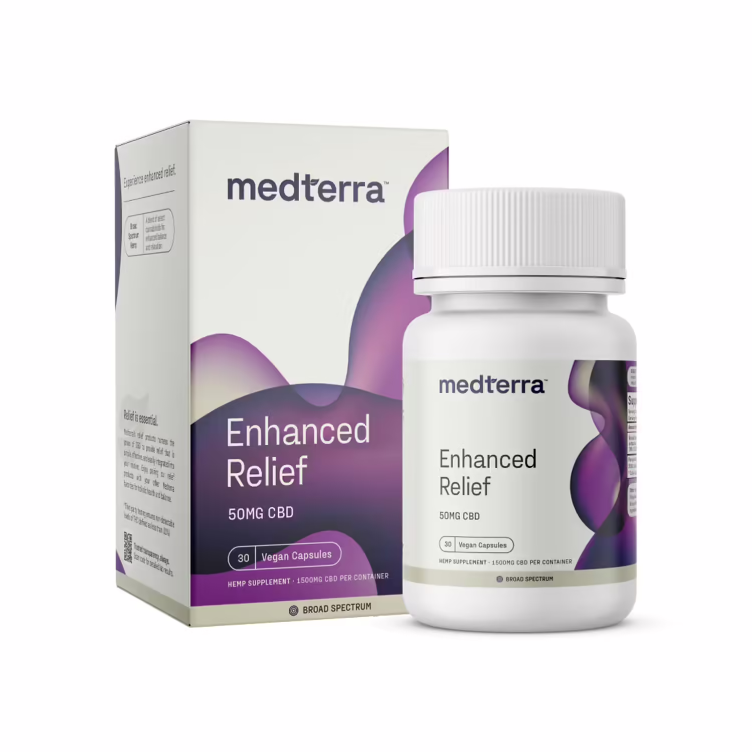 Medterra, Enhanced Relief CBD Capsules, 30ct, 1500mg CBD