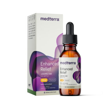 Medterra, Enhanced Relief CBD Oil, Citrus, Broad Spectrum THC-Free, 1fl oz, 1000mg CBD