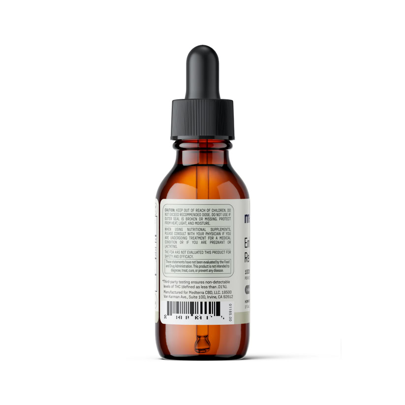 Medterra, Enhanced Relief CBD Oil, Unflavored, Broad Spectrum THC-Free, 1fl oz, 1000mg CBD 3