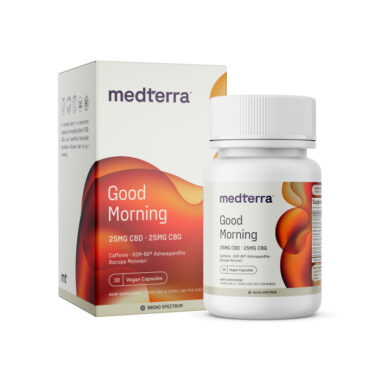 Medterra, Good Morning CBD+CBG Capsules, Broad Spectrum THC-Free, 30ct, 750mg CBG + 750mg CBD