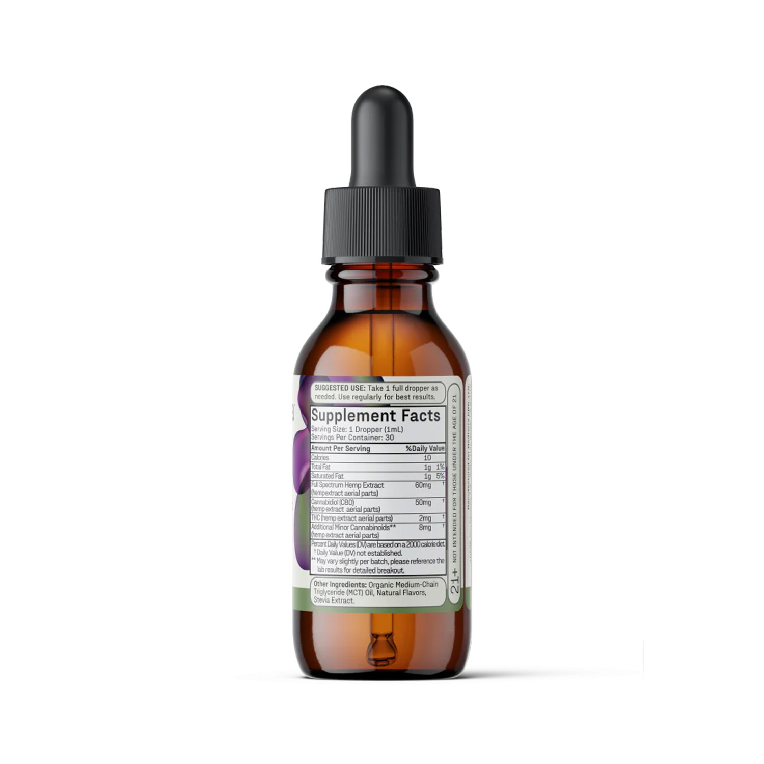 Medterra, Max Relief THC+CBD Oil, Full Spectrum, Chocolate Mint, 1fl oz, 60mg THC + 1500mg CBD