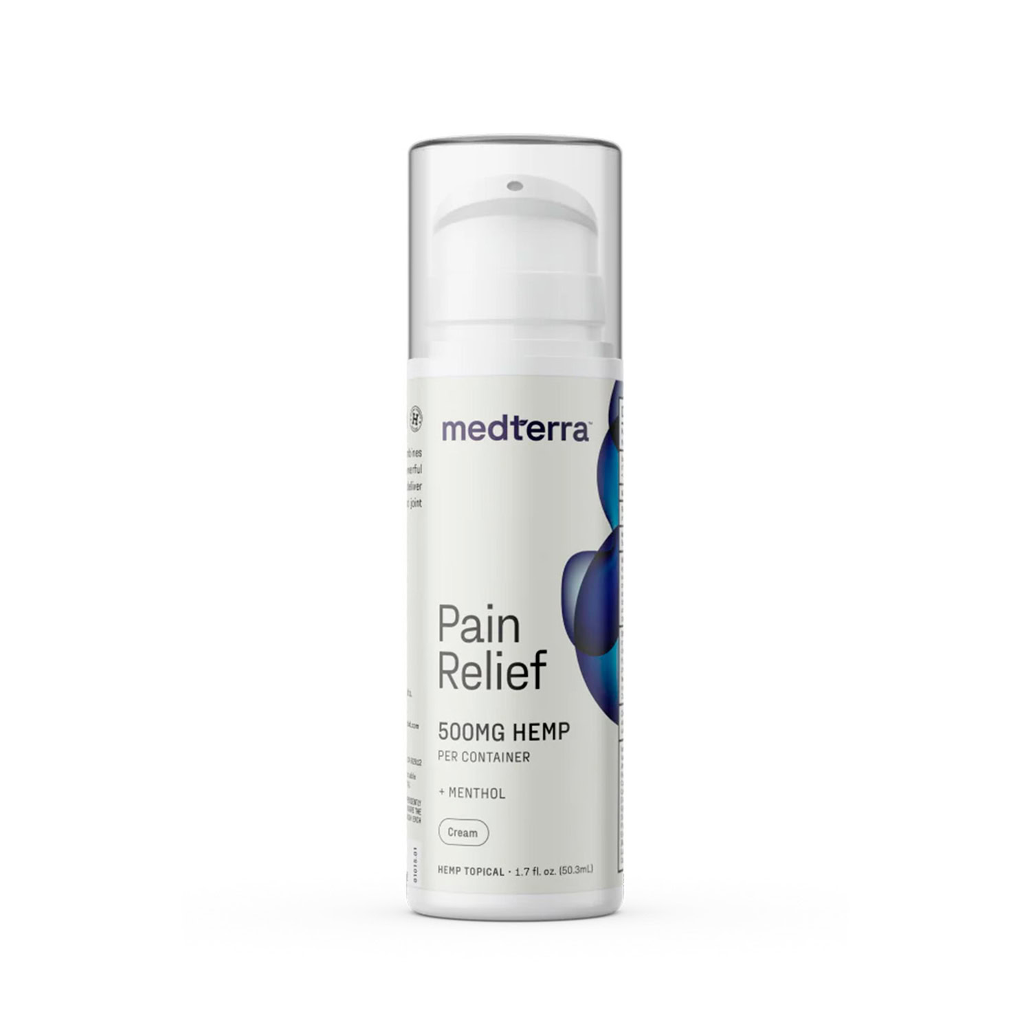Medterra, Pain Relief CBD Cream, Isolate THC-Free, 1.7fl oz, 500mg CBD