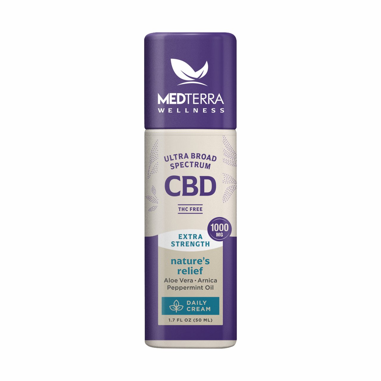 Medterra, Wellness Nature's Relief Daily CBD Cream, Broad Spectrum THC ...