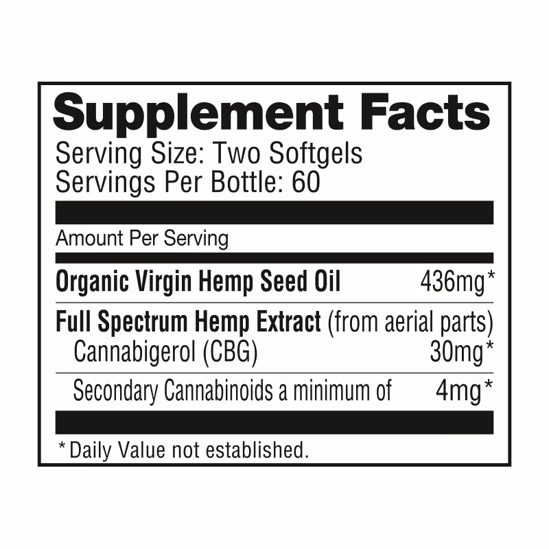NuLeaf Naturals, CBG Capsules, Full Spectrum, 120 Softgels, 1800mg CBG