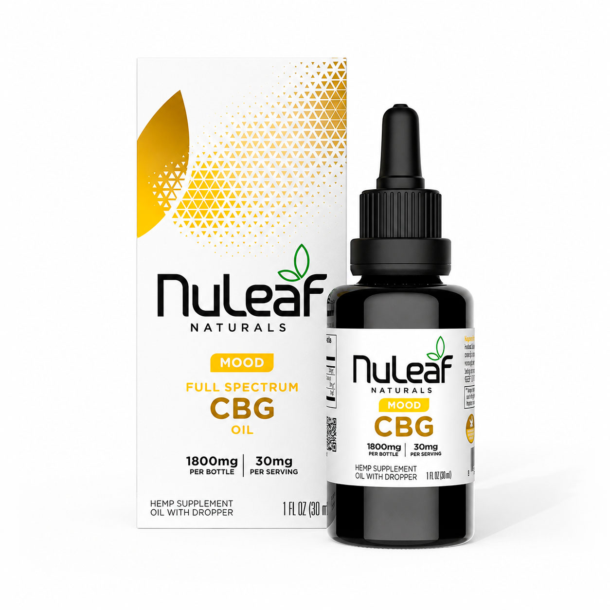 NuLeaf Naturals, CBG Oil, Full Spectrum, 1fl oz, 1800mg CBG