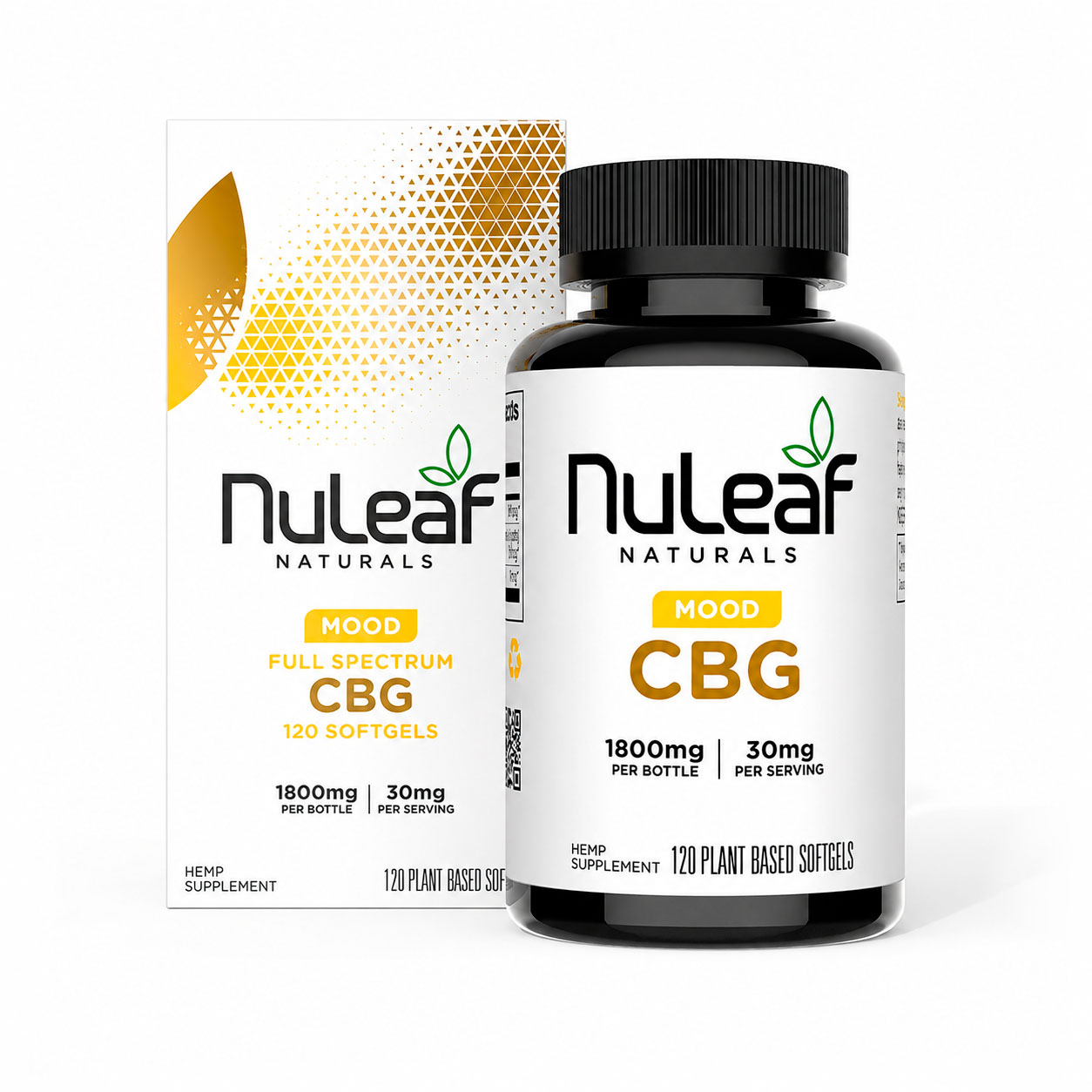 NuLeaf Naturals, CBG Softgels, Full Spectrum, 120ct, 1800mg CBG