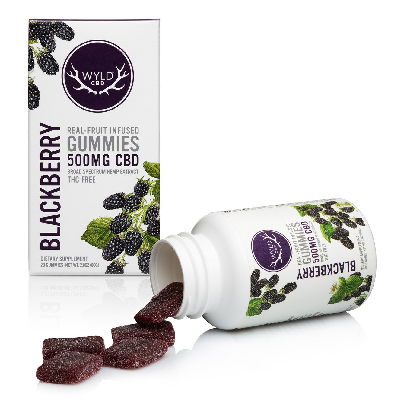 Wyld-CBD-Blackberry-Gummies-Broad-Spectrum-THC-Free-20ct-500mg-CBD