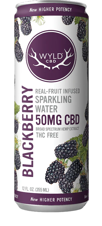 Wyld CBD Blackberry Sparkling Water 