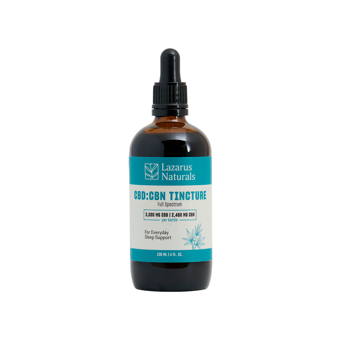 Lazarus Naturals, CBD Sleep Tincture, Full Spectrum, 4fl oz, 2400mg CBN + 3600mg CBD