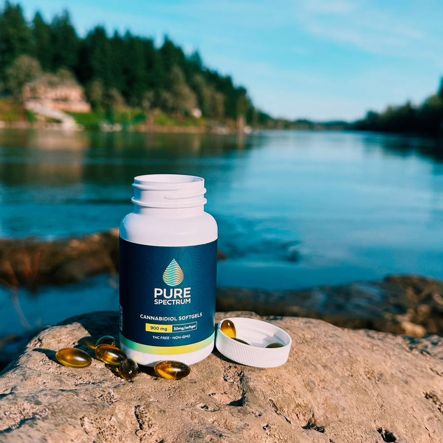 Pure Spectrum, Cannabidiol Softgels, Isolate THC-Free, 30ct, 900mg CBD