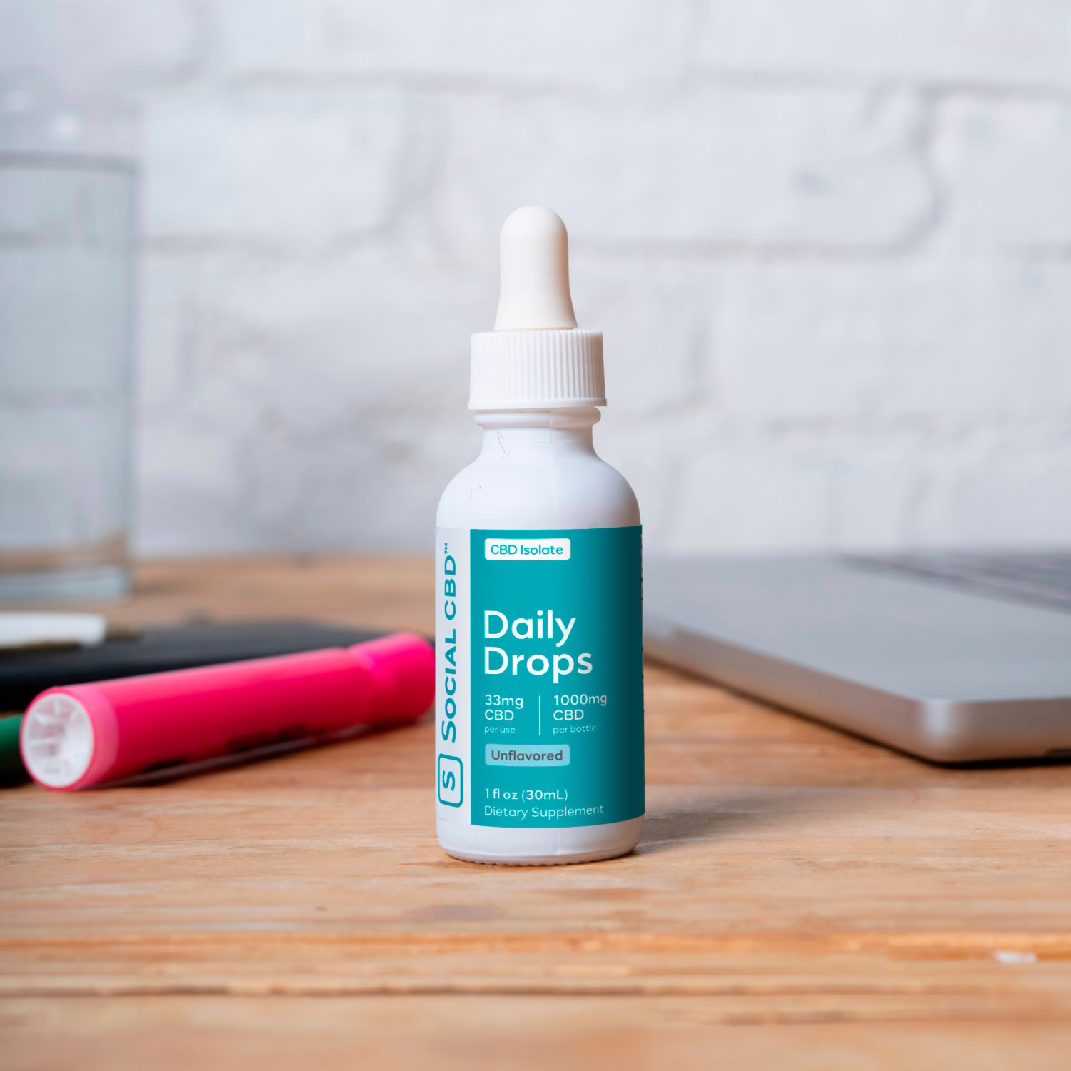 Social CBD, CBD Oil Drops, Unflavored, Isolate THC-Free, 1fl oz, 1000mg CBD