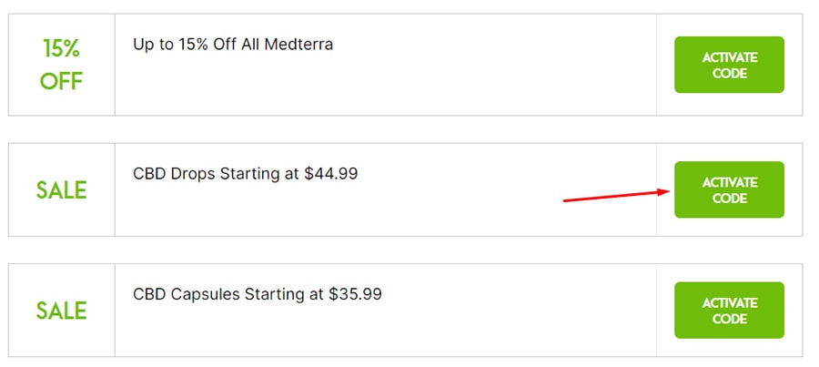 How to Apply Medterra Coupons? Step 1