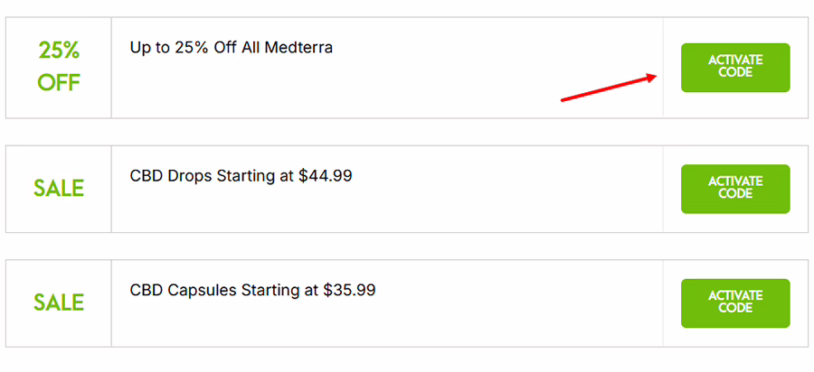 How to Apply Medterra Coupons? Step 1