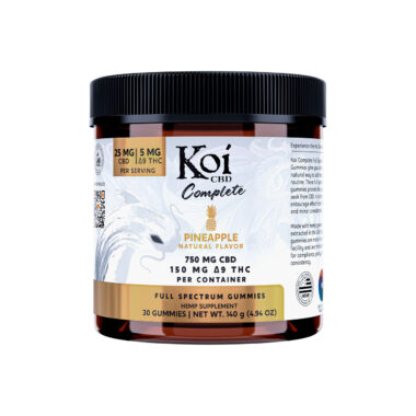 Koi CBD, Complete Full Spectrum CBD Gummies, Pineapple, 30ct, 750mg CBD