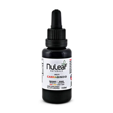 NuLeaf Naturals, Multicannabinoid Oil CBD+CBC+CBG+CBN, Full Spectrum, 1fl oz, 1800mg Multi