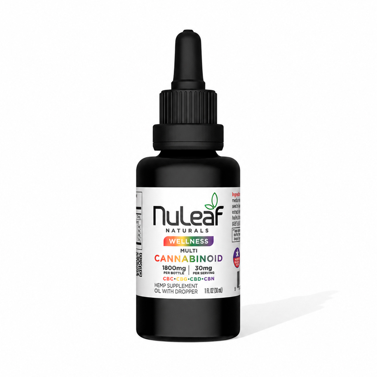 NuLeaf Naturals, Multicannabinoid Oil CBD+CBC+CBG+CBN, Full Spectrum, 1fl oz, 1800mg Multi NuLeaf Naturals, Multicannabinoid Oil CBD+CBC+CBG+CBN, Full Spectrum, 1fl oz, 1800mg Multi