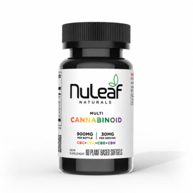 NuLeaf Naturals, Multicannabinoid Softgels CBD+CBC+CBG+CBN, Full Spectrum, 60ct, 900mg Multi